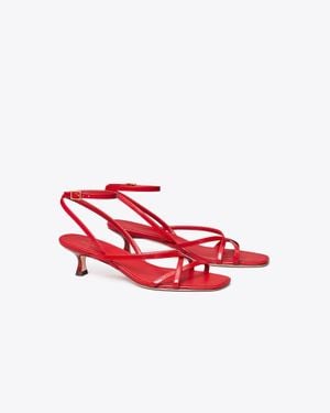 Tory Burch Capri Low Heel Sandal - Red