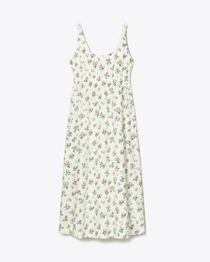 Tory Burch Bonded Poplin Dress - White