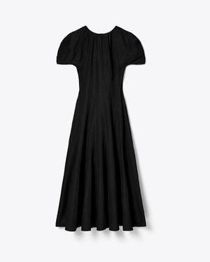 Tory Burch Balloon Sleeve Linen Dress - Black
