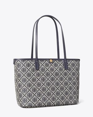 Tory Burch T Monogram Small Zip Tote, One Size - Grey