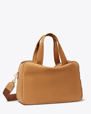 Tory Burch Suede Oversized Satchel - Brown