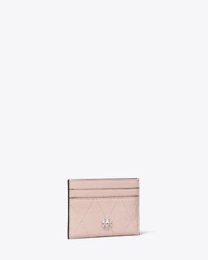 Tory Burch Charlie Quilted Card Case, One Size - Pink