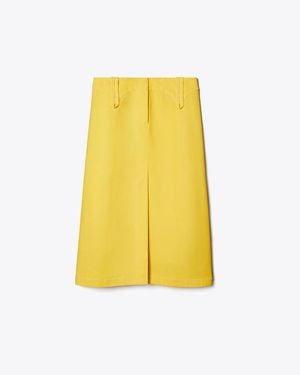 Tory Burch Waxed Canvas Skirt - Yellow