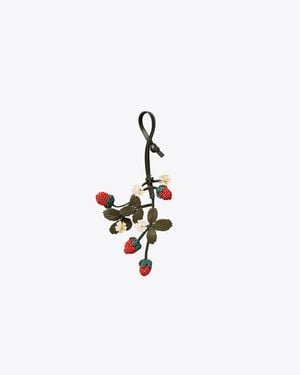 Tory Burch Berry Vine Bag Charm, One Size - White