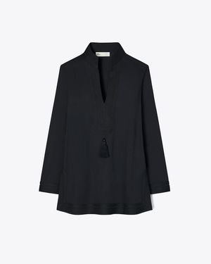 Tory Burch Cotton Tory Tunic - Black