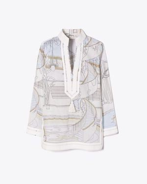 Tory Burch Printed Tory Tunic - White