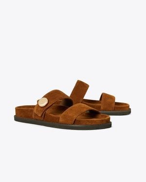 Tory Burch Romy Burch Slide - Brown