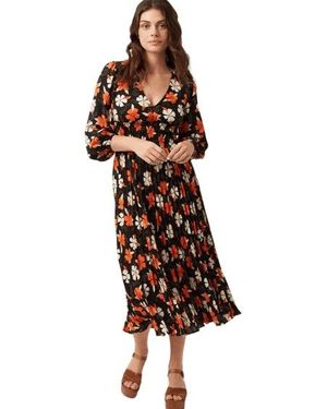 Traffic People FIA11868 Aurora Dress Green Print 018