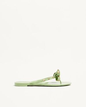 Valentino Garavani Rockstud Gummislipper Frau - Natur