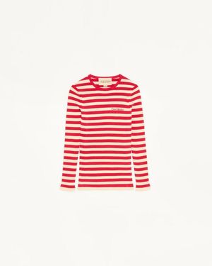 Valentino Pullover Aus Baumwolle Frau - Rot