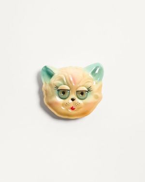 Valentino Garavani Le Chat De La Maison Kunststoffbrosche Mann - Mettallic