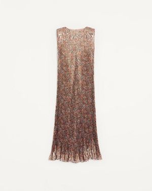 Valentino Midikleid Aus Millefiori-Allover-Flowerism-Lurex Frau - Natur