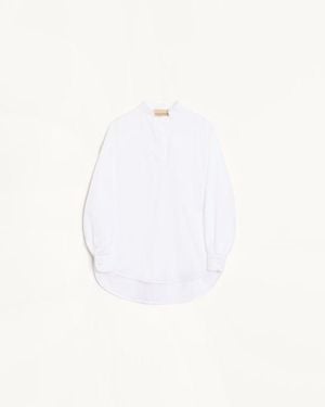 Valentino Top Aus Cotton Popeline Frau - Weiß
