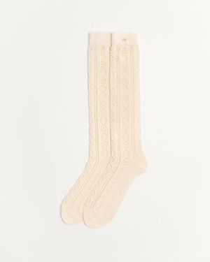 Valentino Perforierte Baumwollsocken Mit Vlogo Mann - Weiß