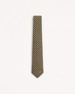 Valentino Garavani Valentie Jacquard-Krawatte Aus Baumwolle Mit Kammermuster Und Vlogo Signature-Detail Mann - Weiß