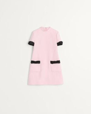 Valentino Kurzes Crepe Couture Kleid Frau - Pink