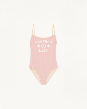 Valentino Einteiliger Badeanzug Aus Lycra Mit Print Frau - Pink