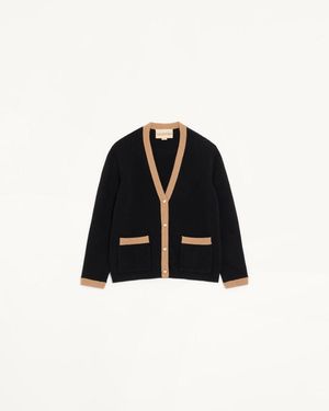 Valentino Wollcardigan Frau - Schwarz