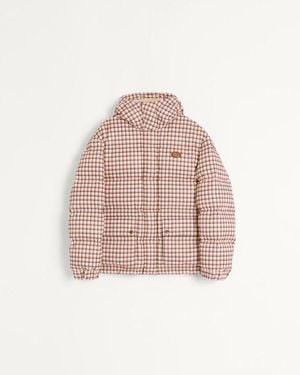 Valentino Daunenjacke Aus Nylon Mit Kapuze Und Vlogo-Patch Mann - Pink