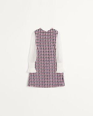 Valentino Tweedkleid Mit Mehrfarbigen Pailletten Frau - Pink