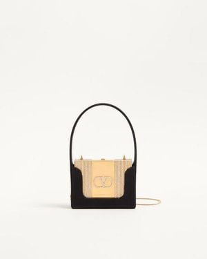Valentino Garavani Minaumorphe Minaudière Aus Metall Mit Swarovski-Kristallen Und Satinetui Frau - Mehrfarbig