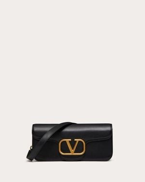 Valentino Garavani Crossbody Bag Locò Aus Kalbsleder - Weiß