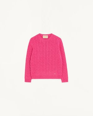 Valentino Woll-Mouliné-Pullover Frau - Pink