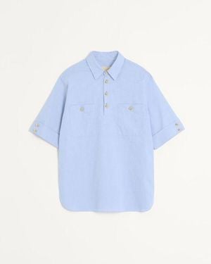 Valentino Oxford-Polohemd Aus Baumwolle Mann - Blau