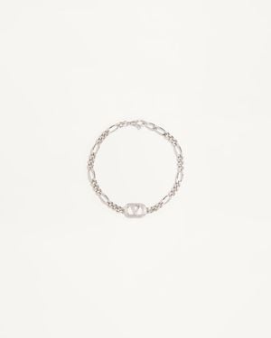 Valentino Garavani Ovalette-Armband Aus Metall Mann - Natur