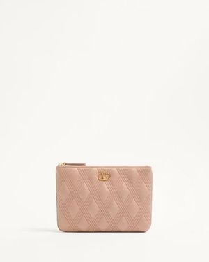 Valentino Garavani Quiltie 67 Pochette Aus Gestepptem Nappaleder Frau - Pink