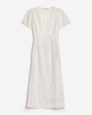 Vanessa Bruno Robe Longue Brodée Helena - Blanc