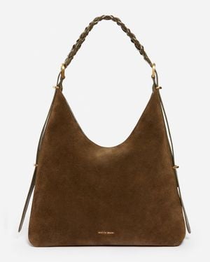 Vanessa Bruno Grand Sac Hobo Jess En Cuir Velours - Marron