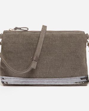 Vanessa Bruno Pochette Zippée En Lin - Multicolore
