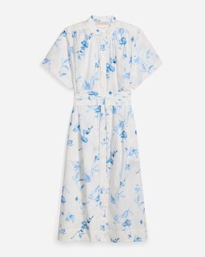 Vanessa Bruno Robe Chemisier Florale Ghala - Blanc