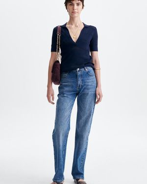 Vanessa Bruno Pull Col Polo Handy - Bleu