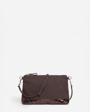 Vanessa Bruno Pochette Zippée En Toile - Marron