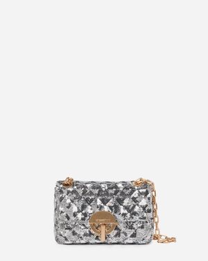Vanessa Bruno Sac Nano Moon à Sequins - Blanc