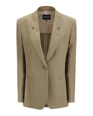 Giorgio Armani Single-Breasted Jacket - Green