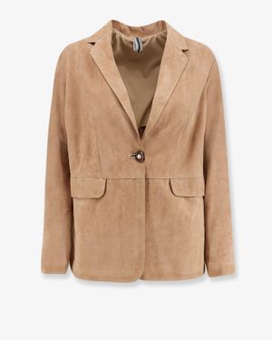 DFOUR® Suede Jacket - Natural