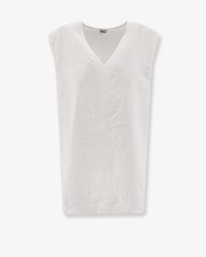 Aspesi "Vissuto" Oversize Linen Top - White