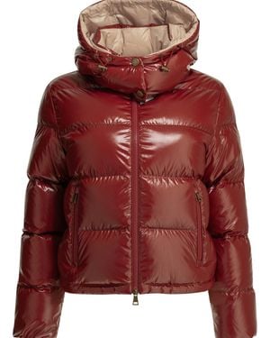 Moncler Niveole Short Down Jacket Bordeaux - Red