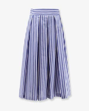 Lavi Skirt Iris Striped Cotton - Blue