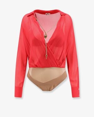 Elisabetta Franchi Viscose Body Shirt - Red