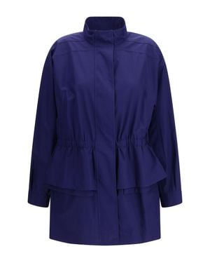 Fendi Midi Poplin Parka - Blue