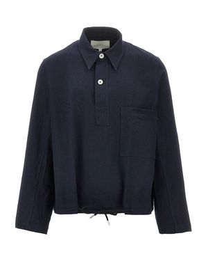 Studio Nicholson 'Stowe' Cotton Twill Shirt - Blue