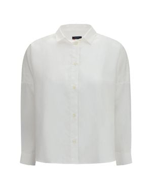 Deperlu Bianca Cotton And Linen Blend Shirt Bianco - White