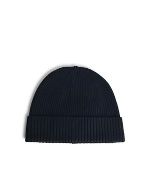 Seven Gauge Wool Beanie - Blue