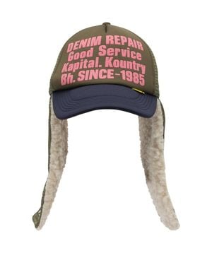 Kapital Denim Repair Service Trucker Hat - Red