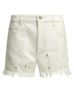 Isabel Marant Aecia Cotton Five-Pocket Shorts - White