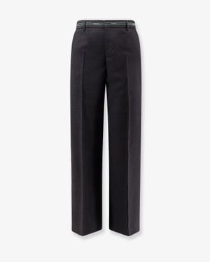 Gucci Wool Trousers With Detail - Blue